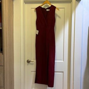 Burgundy evening gown